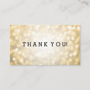 Thank You Insert Gold Glitter Lights