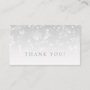 Thank You Insert Silver Bokeh Sparkle Lights