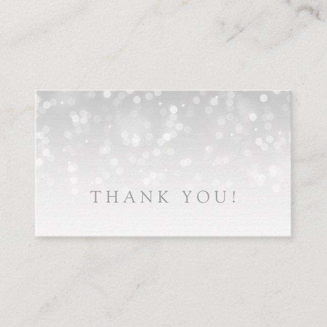 Thank You Insert Silver Bokeh Sparkle Lights (Front)