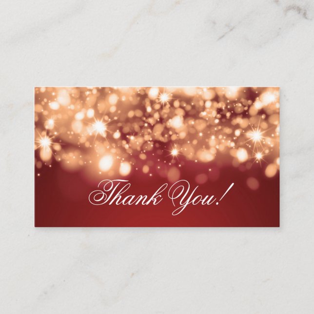 Thank You Insert Sparkling Lights Gold (Front)