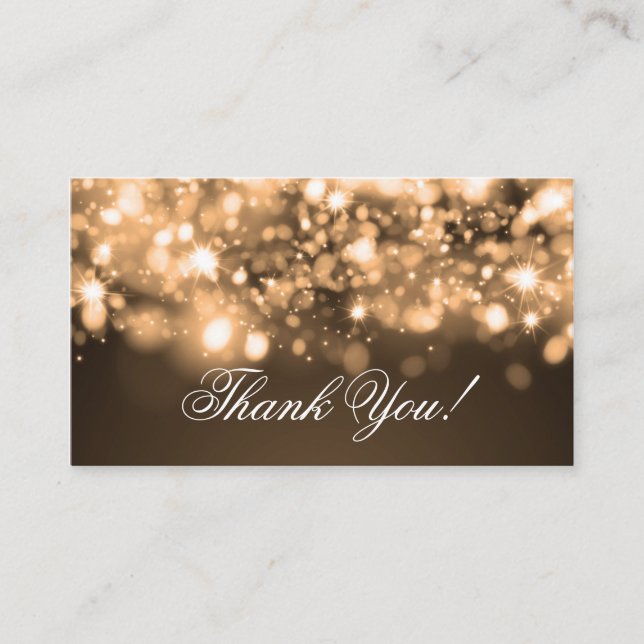 Thank You Insert Sparkling Lights Gold (Front)