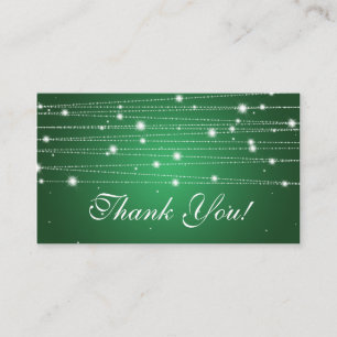 Thank You Insert Sparkling Lines Emerald Green