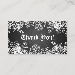 Thank You Insert Victorian Flourish Black