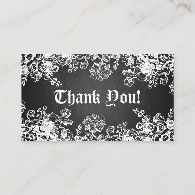 Thank You Insert Victorian Flourish Black (Front)