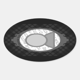 thank you (insert your own picture) oval sticker