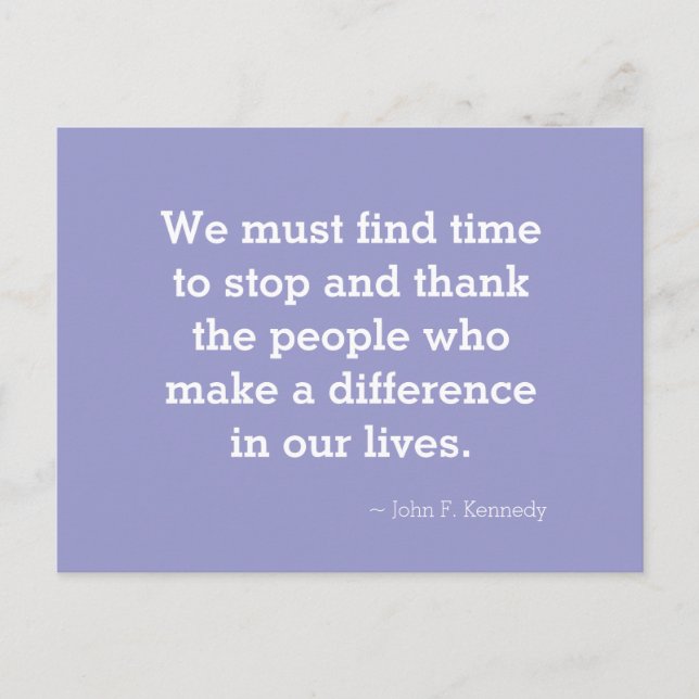 Thank You Inspirational Quote Postcard (Front)