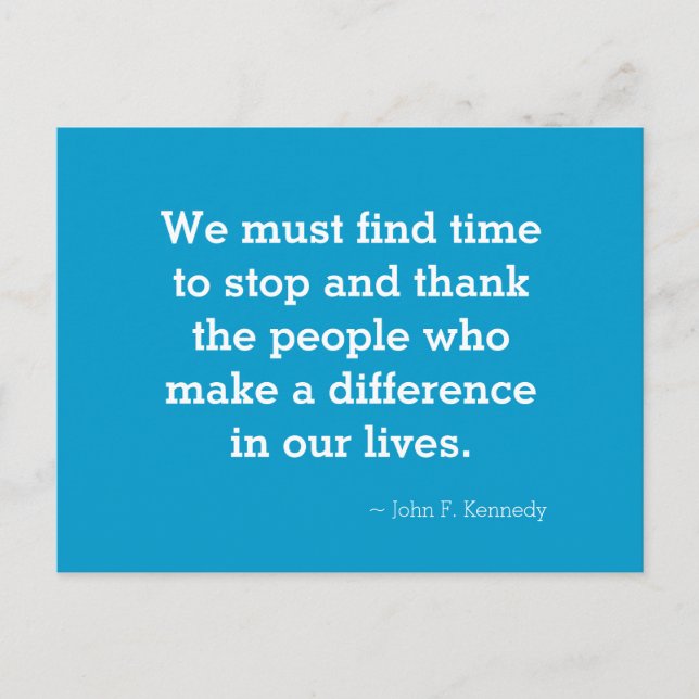 Thank You Inspirational Quote Postcard (Front)