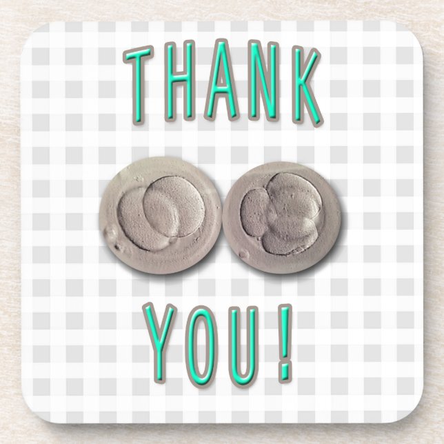 thank you ivf invitro fertilisation embryos coaster (Front)