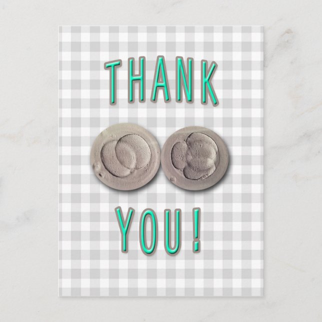 thank you ivf invitro fertilisation embryos postcard (Front)