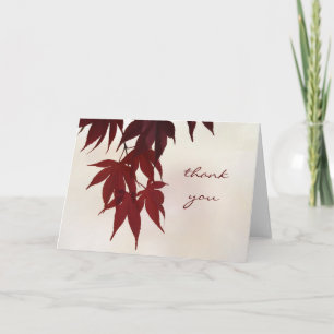 Thank You - Japanese Maple Leaves Card