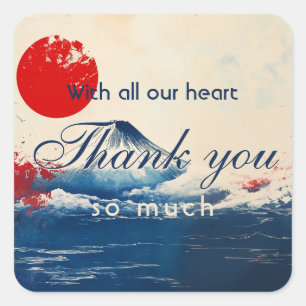 Thank you Japonesque Harmony with Fuji Square Sticker