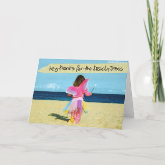 Thank You Jesus for the beach Greeting Card
