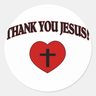 Thank You Jesus (Heart) Classic Round Sticker