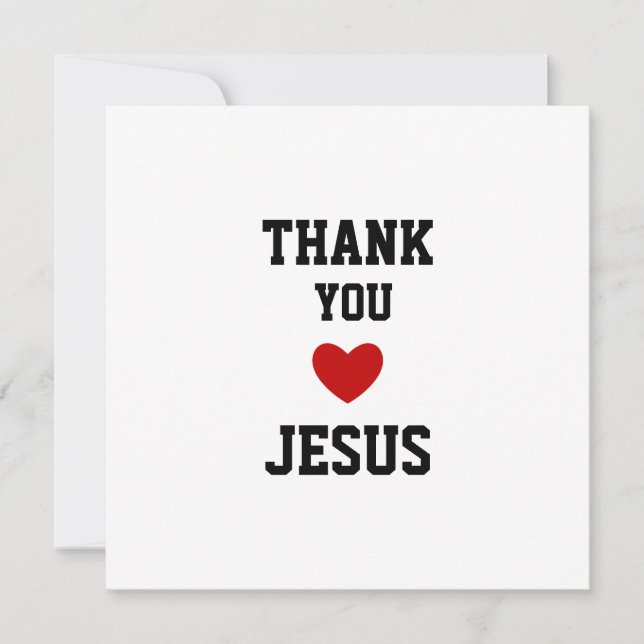 Thank You Jesus | Modern Christian Faith Heart (Front)