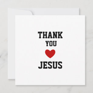 Thank You Jesus   Modern Christian Faith Heart Card