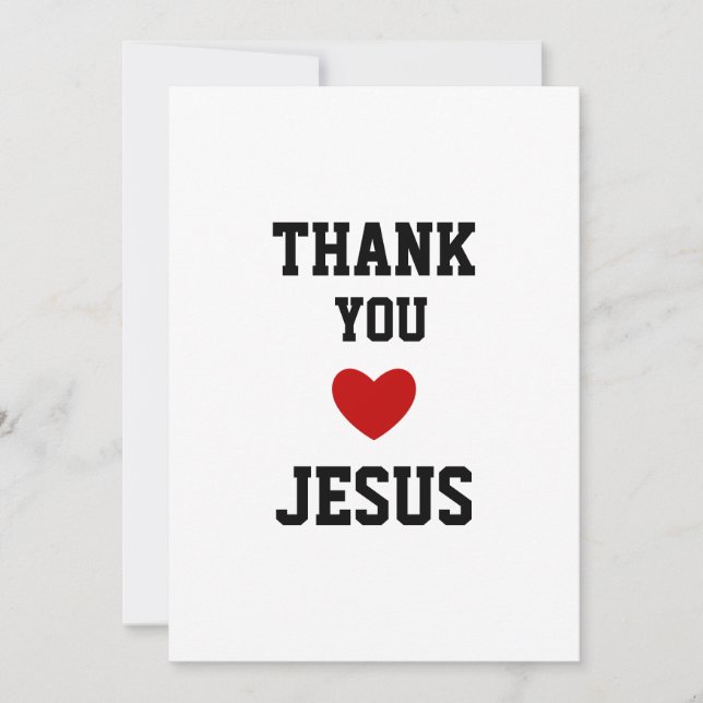 Thank You Jesus | Modern Christian Faith Heart Invitation (Front)