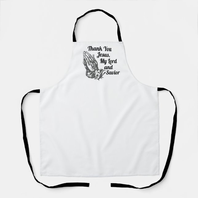 Thank You Jesus Prayer Hands Apron (Front)