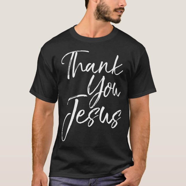 Thank You Jesus Shirt Amen Vintage Praise Christia (Front)