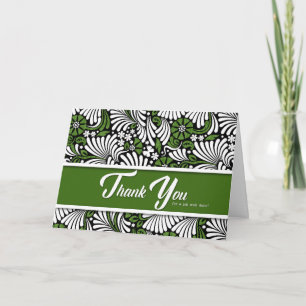 Thank You Job Well Done - Green White and Black Card