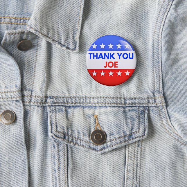 Thank You Joe Biden  6 Cm Round Badge (In Situ)