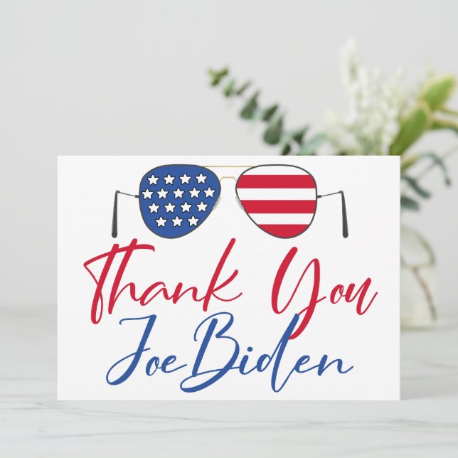 Thank You Joe Biden Commemorative Card (Standing Front)