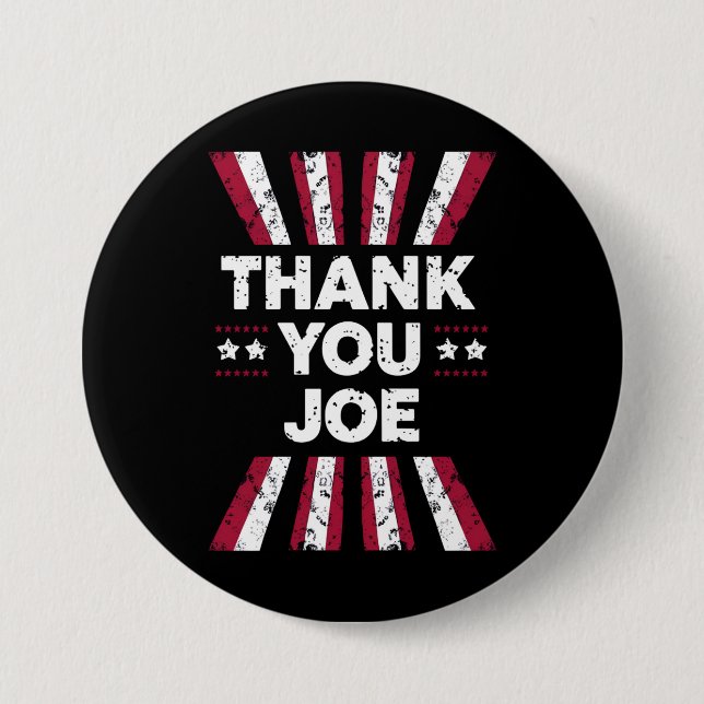 Thank You Joe President Biden 7.5 Cm Round Badge (Front)