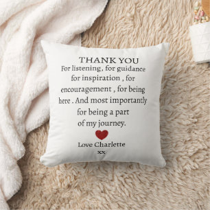 Thank You Keepsake    Personalised Thank You  Cushion