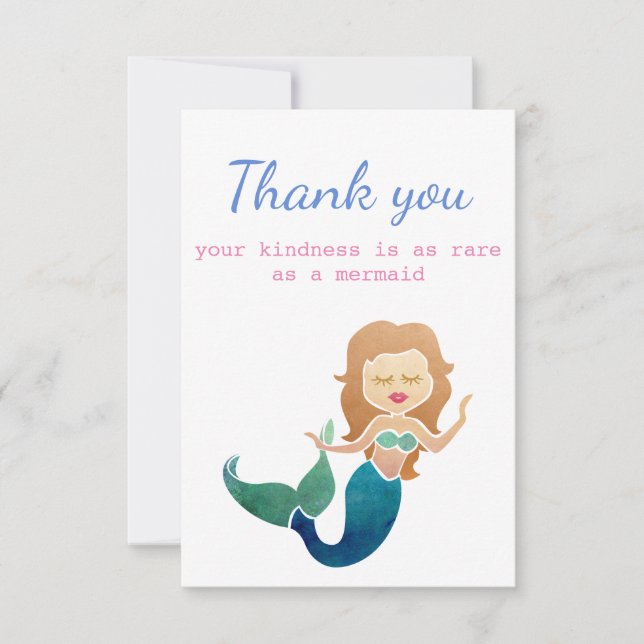 Thank You Kindness as Rare as a Mermaid Fun (Front)