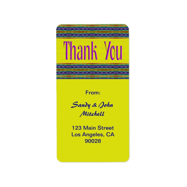 Thank You Label (Front)