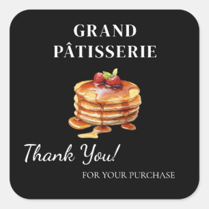 Thank You Label for Cafe & Bakery small business