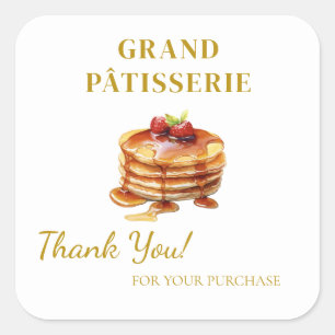 Thank You Label for Cafe & Bakery small business