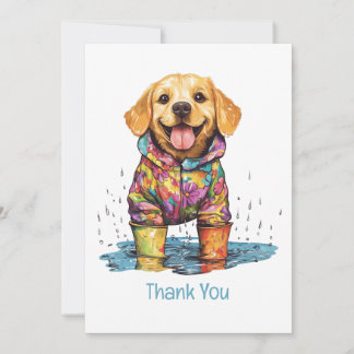 Thank You Labrador Retriever Rain Puddle