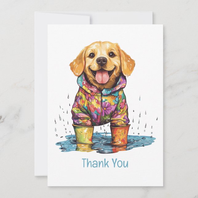 Thank You Labrador Retriever Rain Puddle (Front)