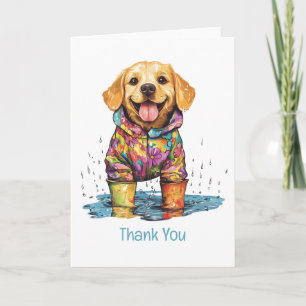 Thank You Labrador Retriever Rain Puddle Card
