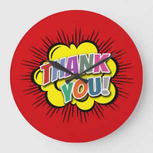 Thank You Large Clock