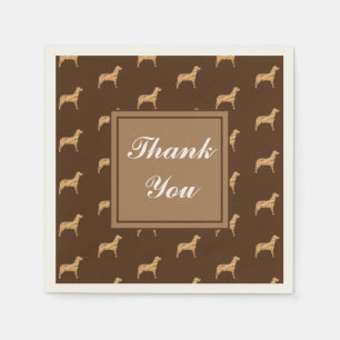 Thank You Large Dog Pattern Appreciation Napkin