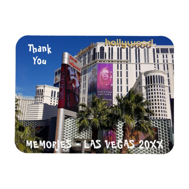 Thank You | Las Vegas Bachelorette Photo Souvenir Magnet (Horizontal)