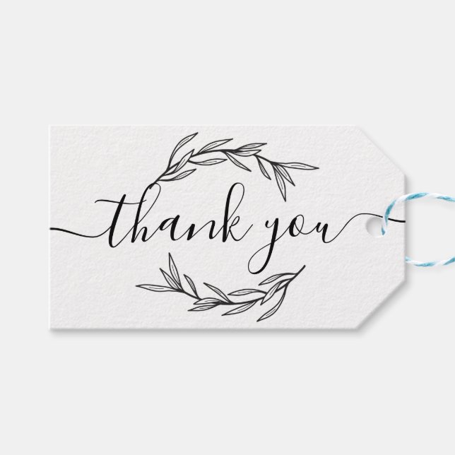 Thank You Laurel Leaf Small Business Product Label (Front (Horizontal))