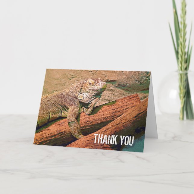 Thank You  - Lazy Lizard Card (Front)