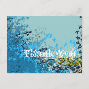 Thank You- Leaf Swirls Postcard