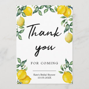 Thank you Lemons party sign Invitation