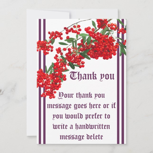 thank you letter with rowan invitation (Front)
