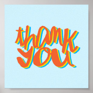 Thank You Lettering Art Gift Poster