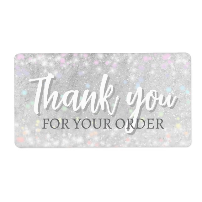 Thank you Lettering Glitter Snow Star (Front)