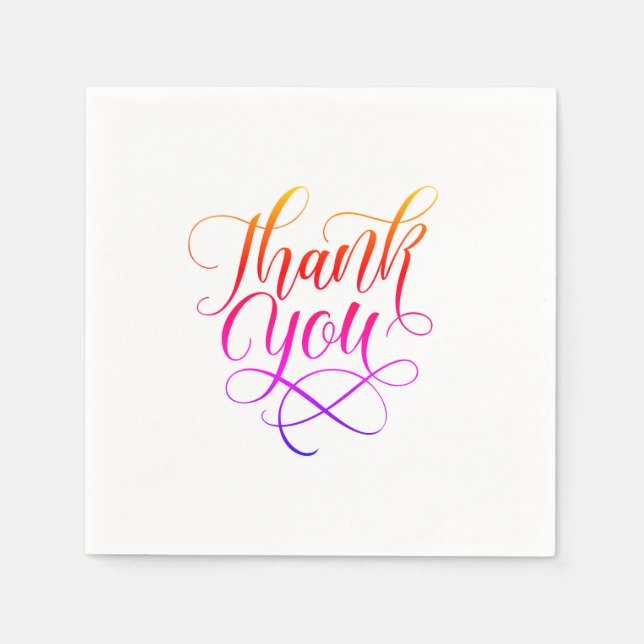 Thank You Lettering Napkin (Front)