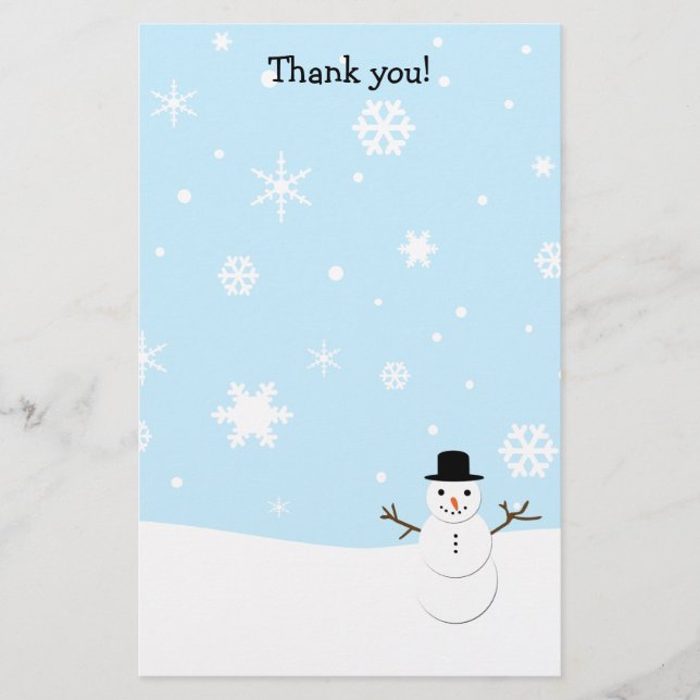 Thank you letters Christmas stationary Stationery (Front)