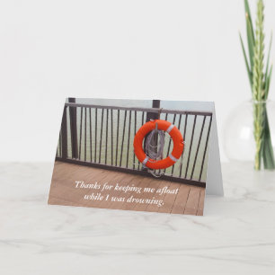 Thank You, Life Buoy, Gratitude You Card