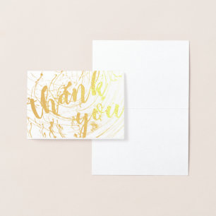 thank you light party gold foil script foil card
