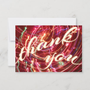 thank you light party postcard