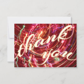 thank you light party postcard